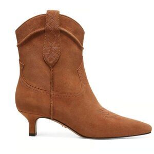 Sam Edelman Boots sz 7 Suede Taryn Suede Western Booties Brown Tan